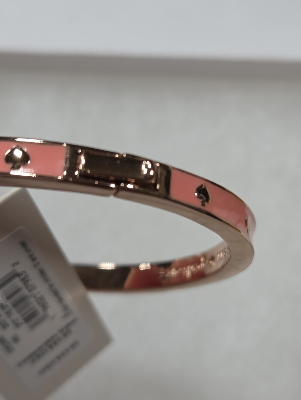 Kate Spade Melon Spot The Spade Enamel Hinged Bangle - Picture 9 of 9